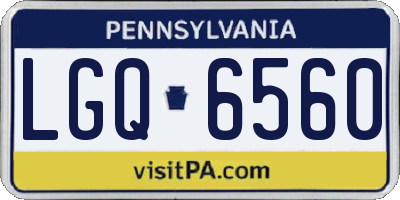 PA license plate LGQ6560