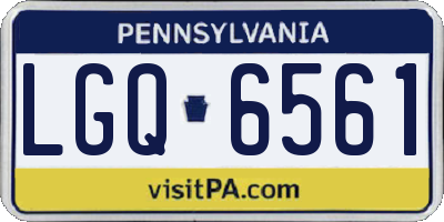 PA license plate LGQ6561