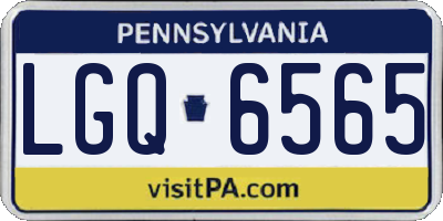 PA license plate LGQ6565