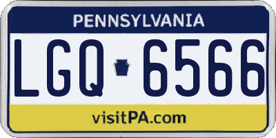 PA license plate LGQ6566