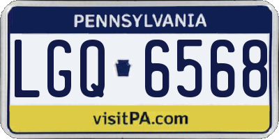 PA license plate LGQ6568