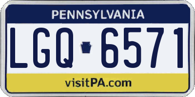 PA license plate LGQ6571