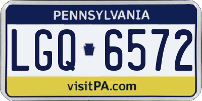 PA license plate LGQ6572