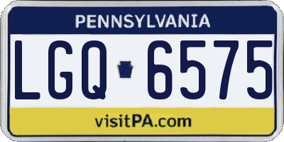 PA license plate LGQ6575