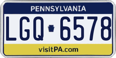 PA license plate LGQ6578