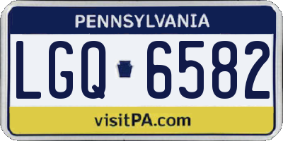 PA license plate LGQ6582