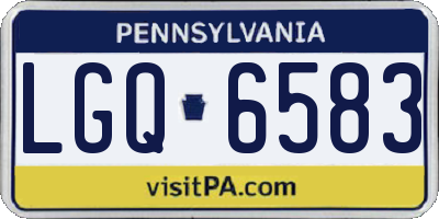 PA license plate LGQ6583