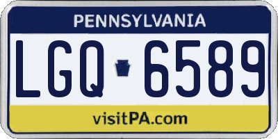 PA license plate LGQ6589