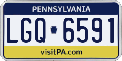 PA license plate LGQ6591