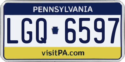 PA license plate LGQ6597