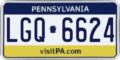 PA license plate LGQ6624