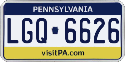 PA license plate LGQ6626