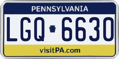 PA license plate LGQ6630