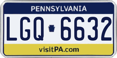 PA license plate LGQ6632