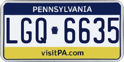 PA license plate LGQ6635