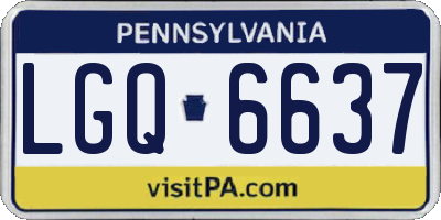 PA license plate LGQ6637