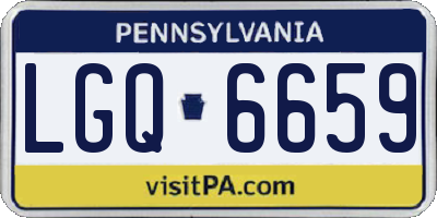 PA license plate LGQ6659