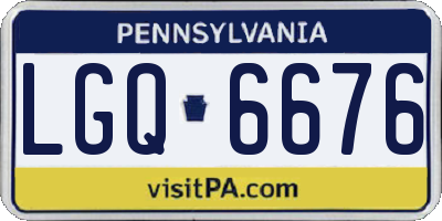 PA license plate LGQ6676