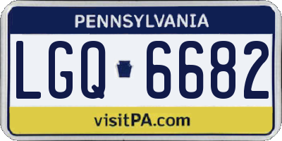 PA license plate LGQ6682