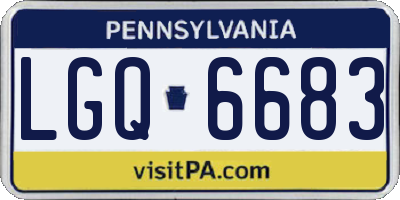 PA license plate LGQ6683