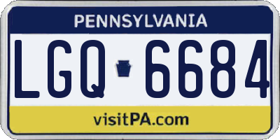 PA license plate LGQ6684