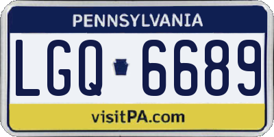 PA license plate LGQ6689