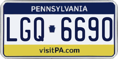 PA license plate LGQ6690