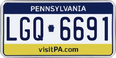 PA license plate LGQ6691