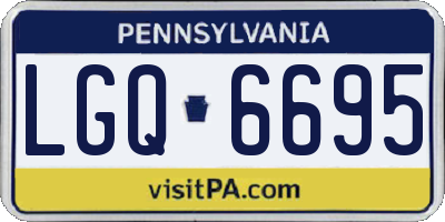 PA license plate LGQ6695