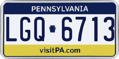 PA license plate LGQ6713
