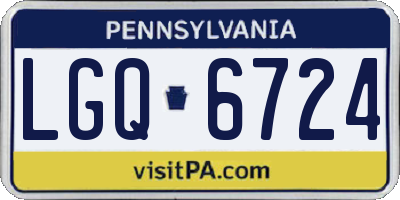 PA license plate LGQ6724