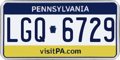 PA license plate LGQ6729