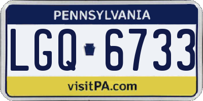 PA license plate LGQ6733