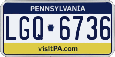 PA license plate LGQ6736