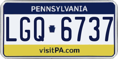 PA license plate LGQ6737