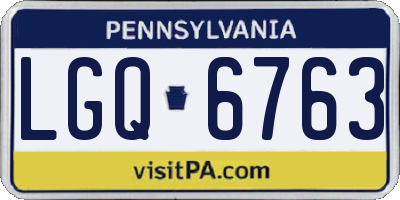 PA license plate LGQ6763