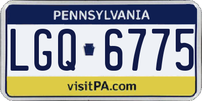 PA license plate LGQ6775