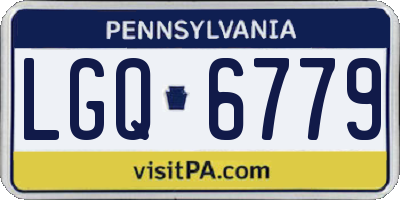 PA license plate LGQ6779