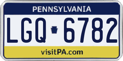 PA license plate LGQ6782