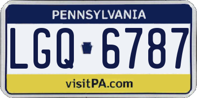 PA license plate LGQ6787