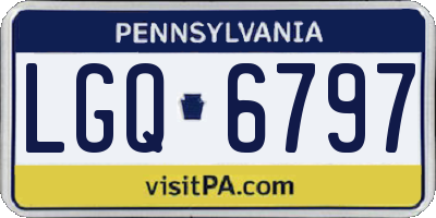 PA license plate LGQ6797