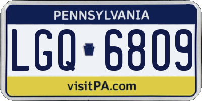 PA license plate LGQ6809