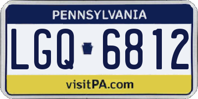 PA license plate LGQ6812