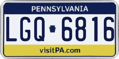PA license plate LGQ6816