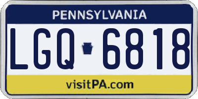 PA license plate LGQ6818