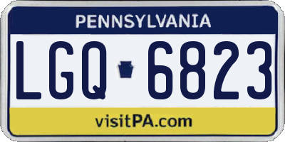 PA license plate LGQ6823