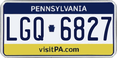 PA license plate LGQ6827