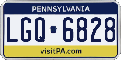 PA license plate LGQ6828