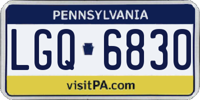 PA license plate LGQ6830