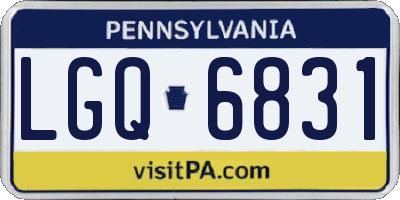 PA license plate LGQ6831